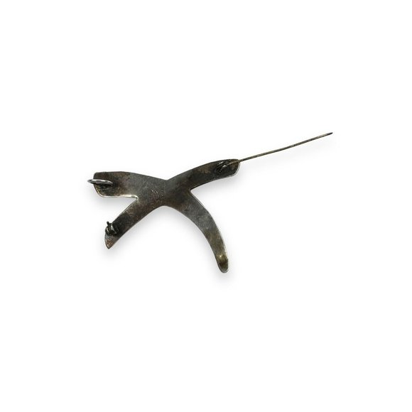 Mexico 925 Sterling Silver Abstract X Brooch Pendant TS-J1 12.12g 2 1/4 x 1 3/4" - Picture 6 of 7